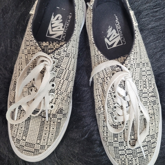 Van's Ultracush Camden Optical Woven Delux Size 8.5 - Picture 2 of 8